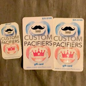 $90 worth of custom pacifiers for $50